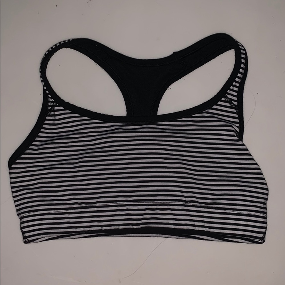 stripped athleta sports bra, lightly worn